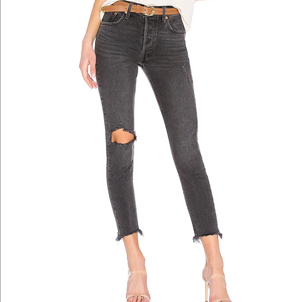 501 Skinny in Well Worn Black
